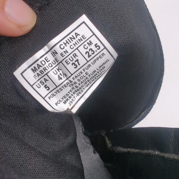 Michael Kors Black Faux Fur Boots Shoes Womens Size 5 - Picture 8 of 8